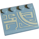 LEGO Dark Stone Gray Slope 3 x 4 (25°) with Dark Tan Design 75186 Sticker (3016)