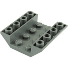 LEGO Dark Stone Gray Slope 4 x 4 (45°) Double Inverted with Open Center (No Holes) (4854)