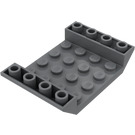 LEGO Mörk Stengrå Backe 4 x 6 (45°) Dubbel Omvänd med Open Centrum utan hål (30283 / 60219)