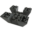 LEGO Donker Steengrijs Helling 6 x 6 x 2 (65°) Omgekeerd Quadruple (30373)