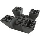 LEGO Grigio pietra scuro Pendenza 6 x 6 x 2 (65°) Invertito Quadruple (30373)