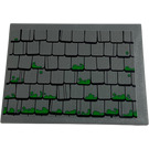 LEGO Dunkles Steingrau Steigung 6 x 8 (10°) mit Roof Slates und Moss Aufkleber (4515)