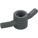 LEGO Dark Stone Gray Spiral Pole Attachment with 2 Bent Handles (23422)