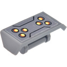 LEGO Dark Stone Gray Spoiler with Handle with Dots Sticker (98834)