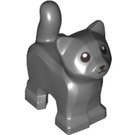 LEGO Dark Stone Gray Standing Cat with Short Tail Up with Black Nose (84786 / 100552)