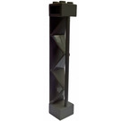 LEGO Dark Stone Gray Support 2 x 2 x 10 Girder Triangular Vertical (Type 2 - Open Side Top, 1 Post & 1 Panel) (57893)