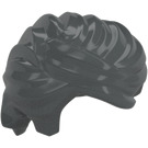 LEGO Dark Stone Gray Swept Back Wavy Tousled Hair (61183)