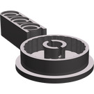 LEGO Dark Stone Gray Technic Beam 3 with Female Click Rotation Joint (44225 / 65765)