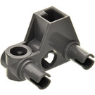 LEGO Dark Stone Gray Technic Bionicle Rhotuka Spinner Holder with 2 Pins and Axlehole (50901)