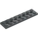 LEGO Dark Stone Gray Technic Plate 2 x 8 with Holes (3738)