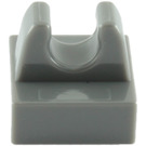 LEGO Grigio pietra scuro Piastrella 1 x 1 con Clip (Nessun taglio al centro) (2555 / 12825)