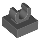 LEGO Dark Stone Gray Tile 1 x 1 with Clip (Raised "C") (15712 / 44842)