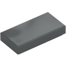 LEGO Dark Stone Gray Tile 1 x 2 with Groove (3069)