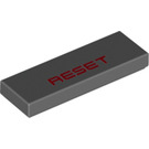 LEGO Dark Stone Gray Tile 1 x 3 with Reset Button (63864 / 69927)