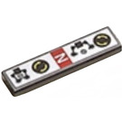 LEGO Dark Stone Gray Tile 1 x 4 with Circular Saw Blade Operation Instructions Sticker (2431)