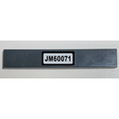 LEGO Dark Stone Gray Tile 1 x 6 with JM60071 Sticker (6636)