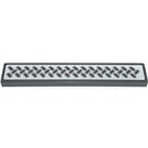 LEGO Dark Stone Gray Tile 1 x 6 with Metal flakes Sticker (6636)