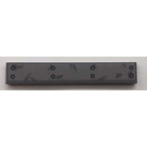 LEGO Dark Stone Gray Tile 1 x 6 with Scratched Metal Bar Sticker (6636)