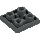 LEGO Tumma kivenharmaa Laatta 2 x 2 Käänteinen (11203)