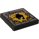 LEGO Dark Stone Gray Tile 2 x 2 Inverted with AT-AP On Screen Sticker (11203)