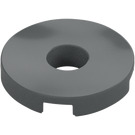 LEGO Dark Stone Gray Tile 2 x 2 Round with Hole in Center (15535)