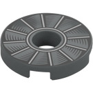 LEGO Dark Stone Gray Tile 2 x 2 Round with Hole in Center with Rotor Blades (15535 / 21605)