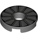 LEGO Dark Stone Gray Tile 2 x 2 Round with Hole in Center with Rotor Blades (15535)