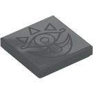 LEGO Dark Stone Gray Tile 2 x 2 with Gossip Stone with Groove (3068)