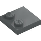 LEGO Dark Stone Gray Tile 2 x 2 with Studs on Edge (33909)