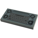 LEGO Gris pierre foncé Tuile 2 x 4 avec Keyboard Autocollant (87079)