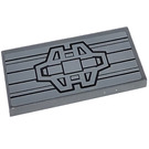 LEGO Dark Stone Gray Tile 2 x 4 with Mechanical Wing Panel Sticker (87079)