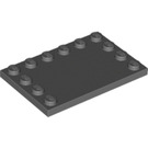 LEGO Gris pierre foncé Tuile 4 x 6 avec Goujons sur 3 Edges (6180)