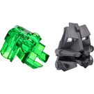 LEGO Toa Head with Transparent Green Toa Eyes/Brain Stalk