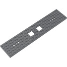 LEGO Grigio pietra scuro Base del treno 6 x 28 con 6 fori e doppie aperture 2 x 2 (92339)