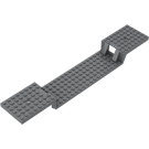 LEGO Dark Stone Gray Train Base 6 x 34 Split-Level without Bottom Tubes (87058)