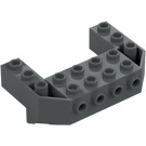 LEGO Dunkles Steingrau Zug Vorderseite Keil 4 x 6 x 1.7 Invers mit Noppen auf Vorderseite Seite (87619)