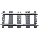 LEGO Dark Stone Gray Train Track 9V Straight (2865 / 74746)