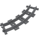 LEGO Dark Stone Gray Train Track Curved 45 (85976)