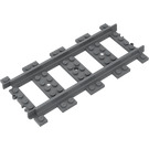 LEGO Tmavě kamenná šedá Vlak Track Rovný 16L (17275 / 53401)