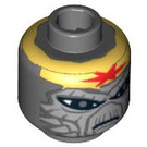 LEGO Dark Stone Gray Turk Falso Head (Safety Stud) (3626 / 87246)