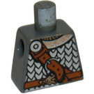 LEGO Mørk stengrå Viking Warrior Torso uden arme (973)