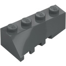 LEGO Mørk stengrå Kile 2 x 4 Sloped Højre (43720)