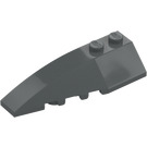 LEGO Dark Stone Gray Wedge 2 x 6 Double Left (5830 / 41748)