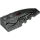 LEGO Dark Stone Gray Wedge 2 x 6 Double Right with Crocodile Head (41747 / 56722)