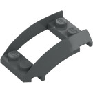 LEGO Dark Stone Gray Wedge 4 x 3 Curved with 2 x 2 Cutout (47755)