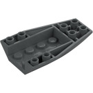 LEGO Mørk stengrå Kile 6 x 4 Tredobbelt buet Inverteret (43713)