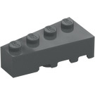 LEGO Dunkles Steingrau Keil Stein 2 x 4 Links (41768)