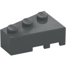 LEGO Dark Stone Gray Wedge Brick 3 x 2 Left (6565)