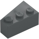 LEGO Dark Stone Gray Wedge Brick 3 x 2 Right (6564)