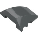 LEGO Dark Stone Gray Wedge Curved 3 x 4 Triple (64225)